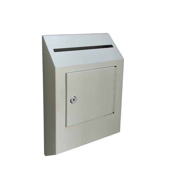 FixtureDisplays metal donation suggestion rent check box tithe prayer collection cash key drop 18623