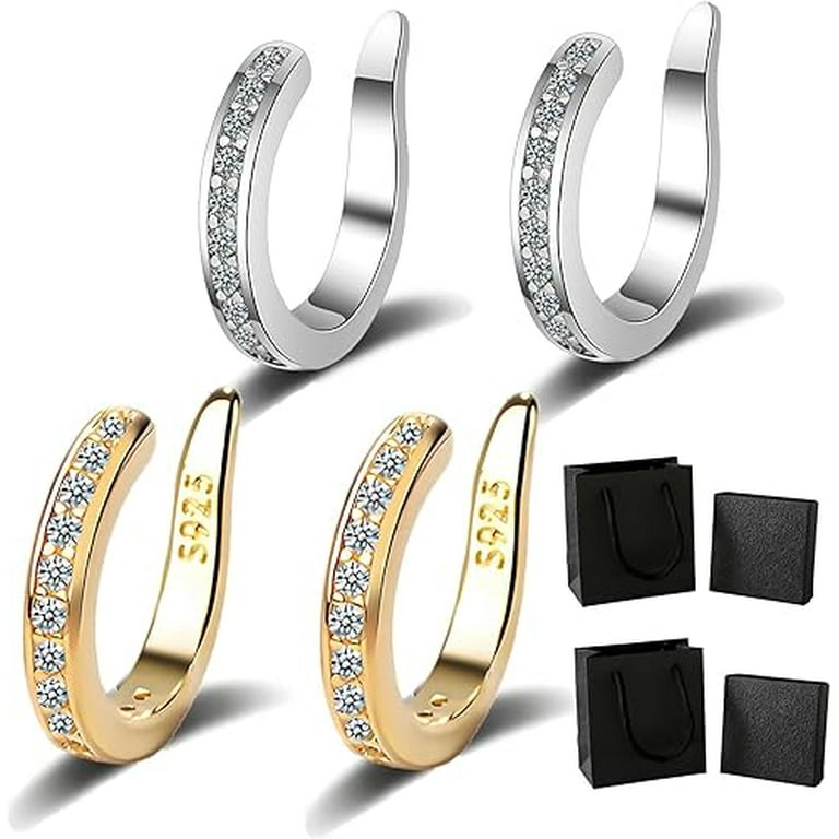 Fixura Ear Clips, Fixura Ear Cuff Earrings Non Piercing for Women