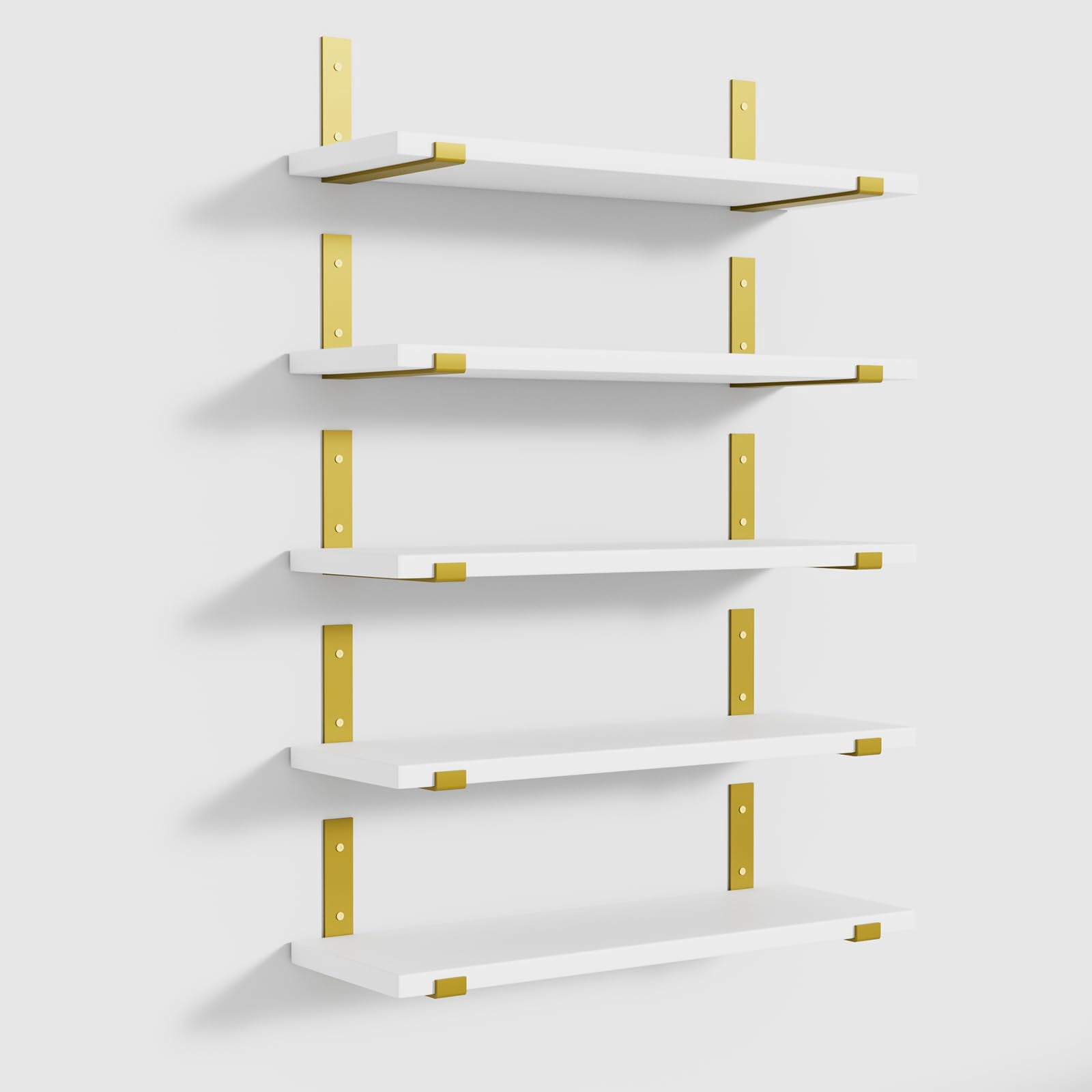 Set Of 2 Floating Wall Shelves - 17x5.5 Inch Wood Boards With Leather Straps, Boho Decor For Bedroom, Living Room, Kitchen