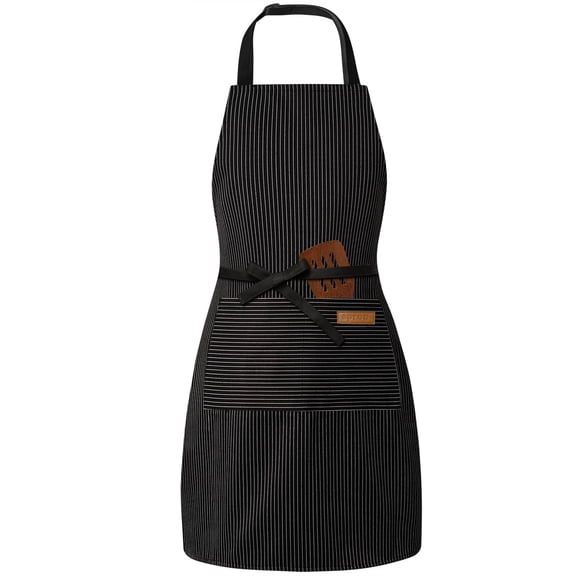 Fiykzur Adjustable Bib Apron with 2 Pockets Chef Cooking Kitchen Restaurant Aprons for Women Men