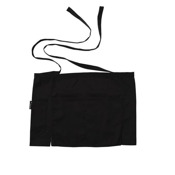 Fiykzur Black Server Waist Aprons, Waitress Half Apron, Server Apron with 2 Pockets