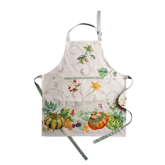 Fiykzur Lumina 100% Cotton 1 Piece Kitchen Apron with an Adjustable Neck & Invisible Center Pocket with Long Ties for Women Men | Chef (27.50 Inch by 31.50 Inch )