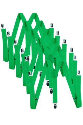 Men's Y Shape Suspender Adjustable Elastic Solid Color 6 Pack
