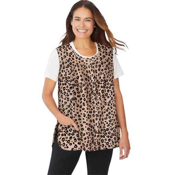 Fiykzur Plus Size Snap-Front Apron
