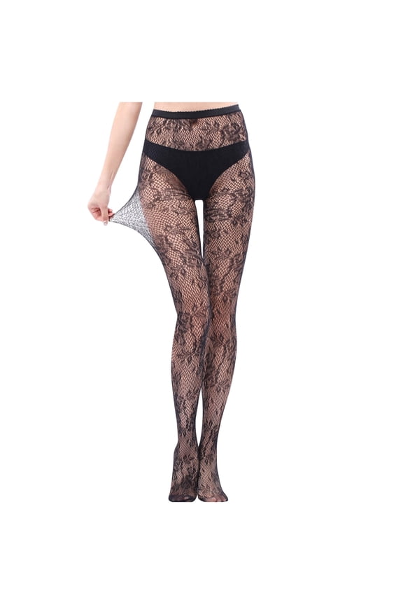 Women's Plus Size Fishnet Stockings - Dark Gray Sexy Mesh Sheer Leggings & Netting Tights for Women
