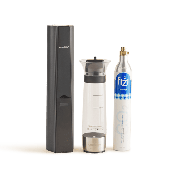 Fizi PLUS Bottom Charged Countertop Soda Starter Kit - Black