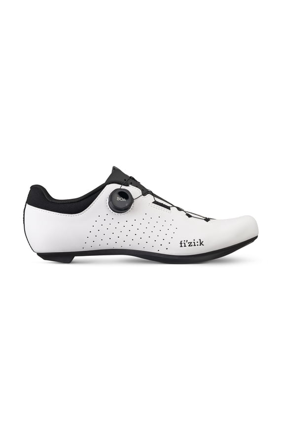 Aerodynamic White Cycling Shoes With Boa Dial System White (Men's)