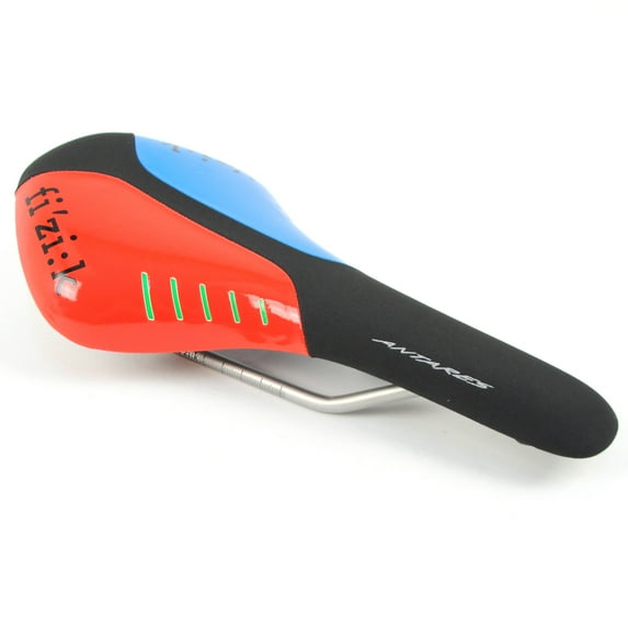 Fizik Antares Black / Red / Blue Road Bike Saddle with Manganese Hollow Rails