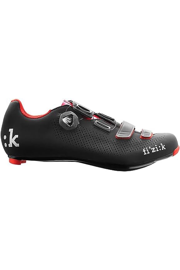 R4B Uomo Boa Cycling Shoe (Black/Red, 7)