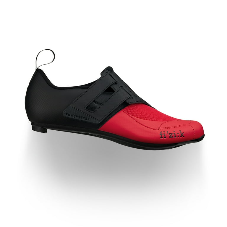 ホットセール - アートトラベルシューズ R4 Powerstrap Transiro Fizik Black Shoes Tri 37.5 EU Red / ウェア
