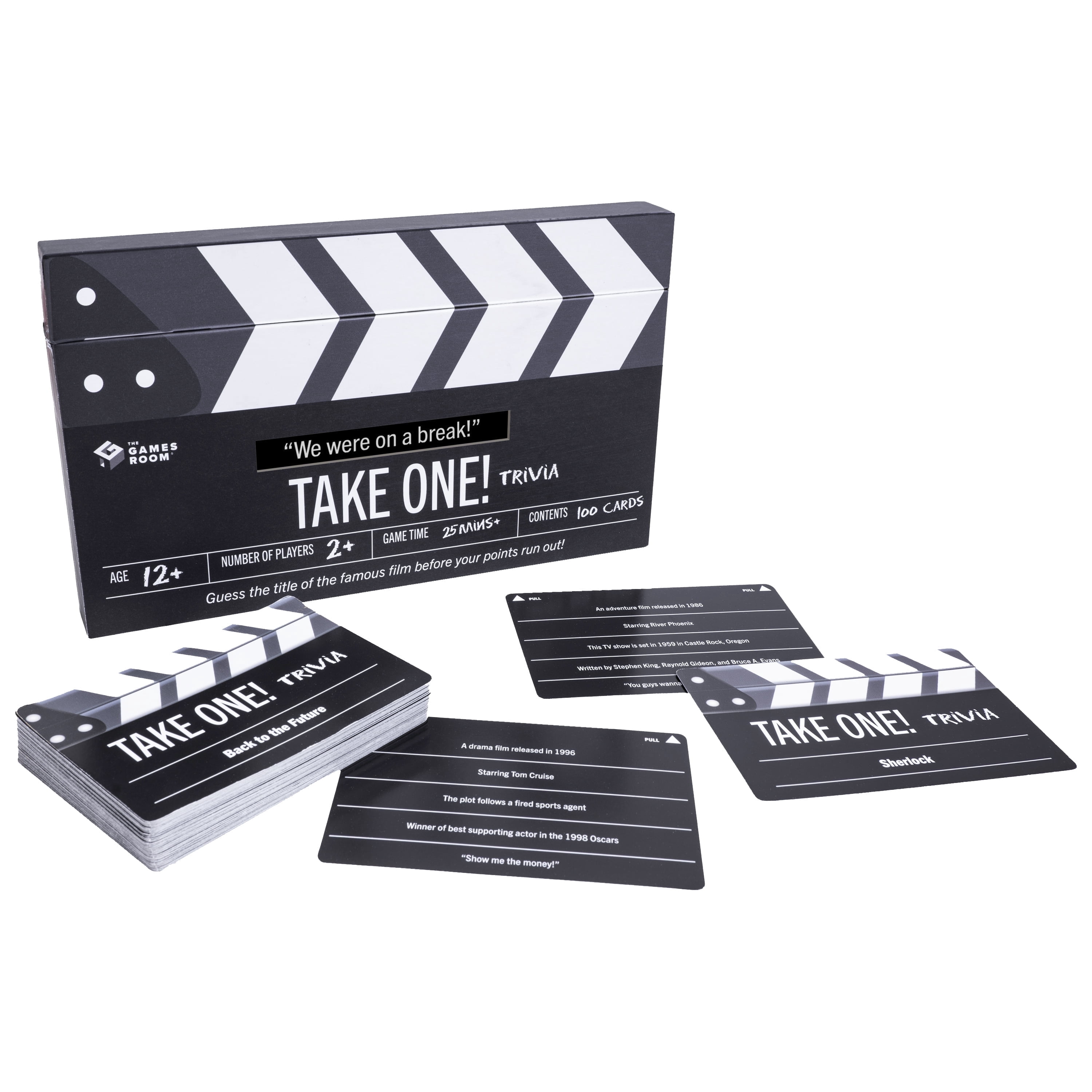 One Trivia Game Fizz Creations, TV & Movie Trivia Game, Take One! Trivia, 100 Cards ...