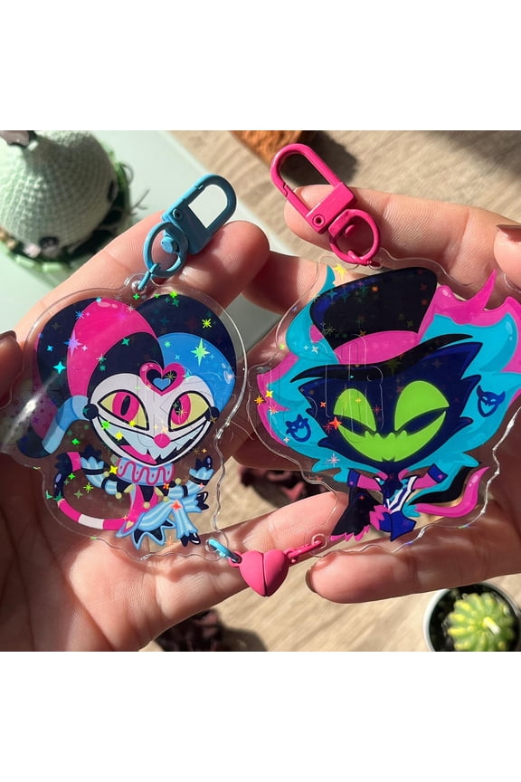 Fizzarolli <3 Asmodeus - Couple Keychain - Heart Magnet (1 keychain)