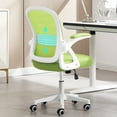 thumbnail image 1 of Nexthro Ergonomic Office Chair, Ergonomic Desk Chair with Adjustable Lumbar Support, Mesh Computer Chair with Comfy Flip-up Armrests, Executive Task Chair for Home Office (White/Green), 1 of 9