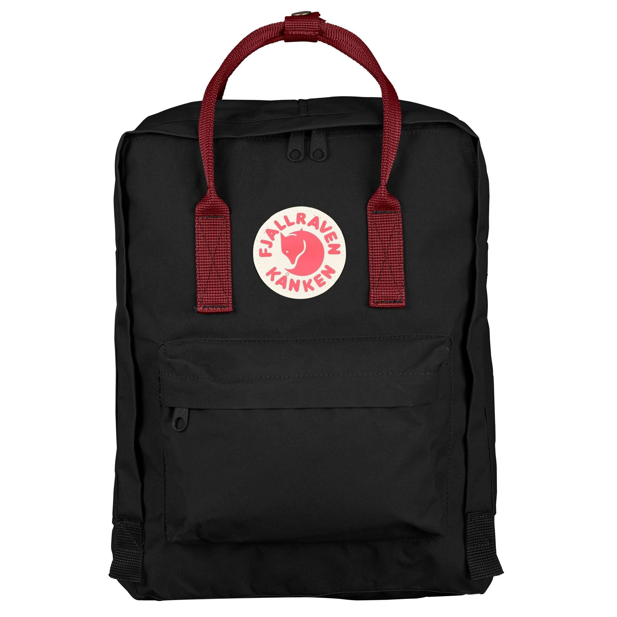 Fjallraven Kanken Mini Unisex Kids Backpack Black Ox Red