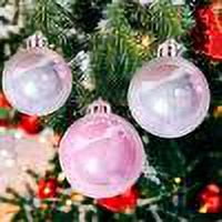 Fjnjuu 16Pcs Christmas Tree Balls Ornaments Xmas Christmas Ornament 4/1.58in Plastic Tree Ball New Pendant Hanging Ornament Bright Pearl Christmas Ball