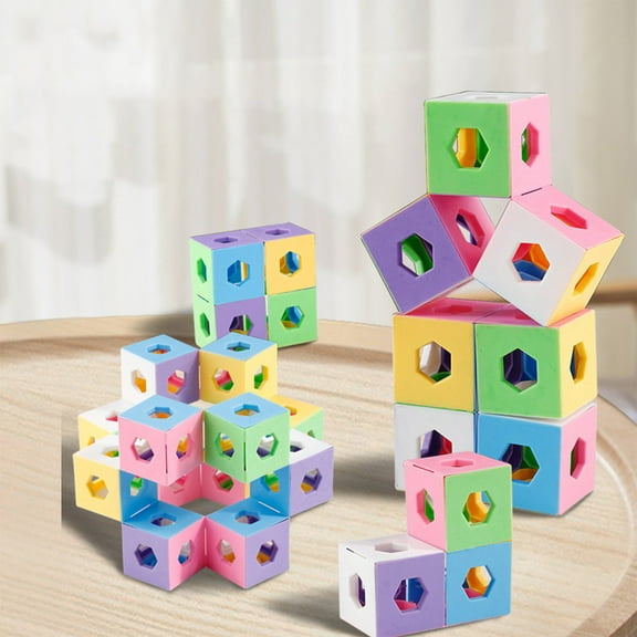 Fjnjuu 3D Shape Puzzle Building Blocks for Critical Thinking and Coordination