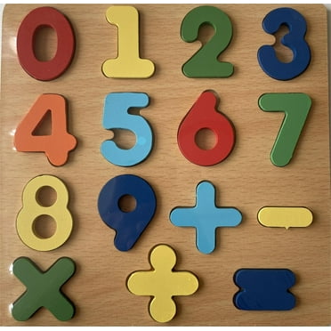 Fjnjuu Building Blocks Toys for Toddlers 1-3, Wooden Children Is Early Education Building Blocks Letter Number Shape Color Kindergarten Puzzle Board Matching Puzzle Toys