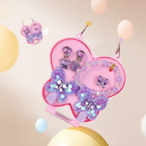 Fjnjuu Children's Shaped Jewelry Set Bracelet Handbag Children's Bracelet Toy Girl Holiday Gift Bracelet Toddler Toys Baby Toys