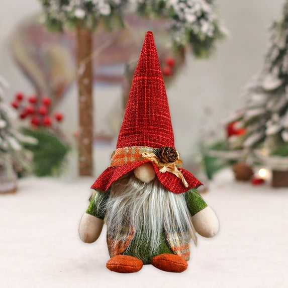 Fjnjuu Christmas Plush, Festival Faceless Old Man Figurine Ornament Rudolph Doll Christmas Decoration Small Gift