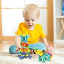 Fjnjuu Logical Thinking Puzzle Toy Soft Building Bricks for Kids Learning Toy for Home Classroom