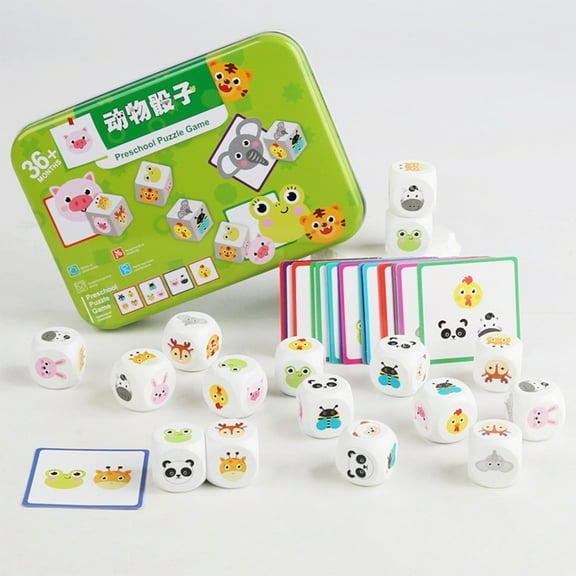 Fjnjuu Logical Thinking Puzzle Toy Wooden Early Education Pattern Parent Puzzle Toy for Critical Thinking and Coordination