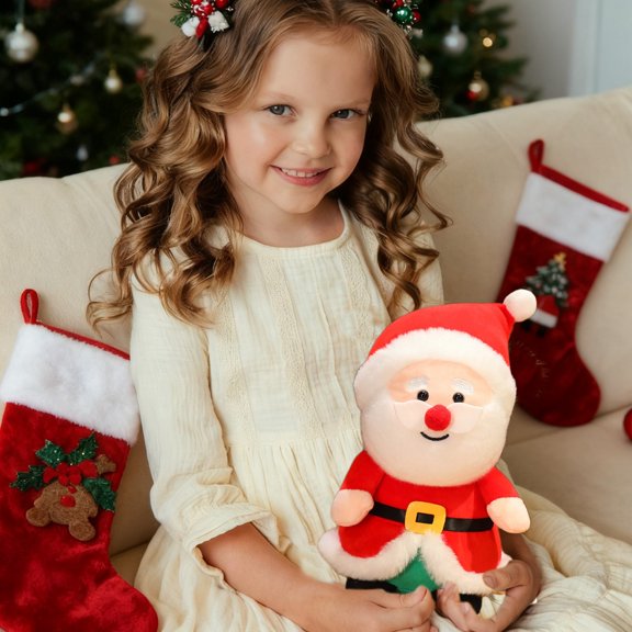 Fjnjuu Plush Toys Christmas Gift Happy Santa Sleigh Series Christmas Toys Indoor Christmas Decoration Christmas Gifts