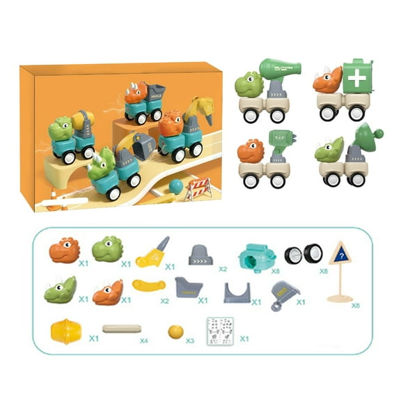 Fjnjuu Toy Car Classroom Reward Toy Cars Pack DIY Manual Assembly Magnetic Toy Car Puzzle Early Education Assembly Magnetic Car Toys