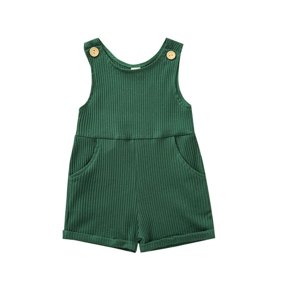 Fjofpr Baby Girl Clothes 12 Months Clearance Baby Girl Clothes Clearance Baby Boy Clothes Toddler Kid Baby Boys And Girls Summer Soild Sleeveless Jumpsuit Romper Clothes (0-24M)