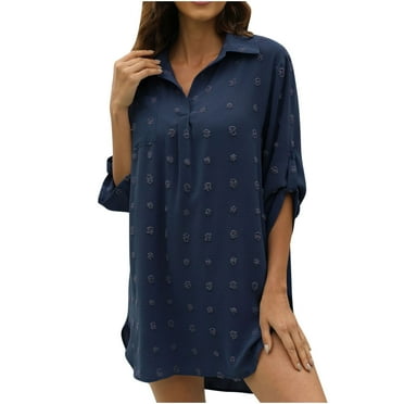 Fjofpr Beach Cover Ups Women Plus Size Beach Outfits for Women Beach Cover Up for Women Women's 3/4 Sleeve Trim Kaftan Chiffon Swimwear Beach Loose Bikini Cover Up Tops