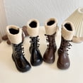 thumbnail image 1 of Fjofpr Boots for Girls Size 12 Girls Shoes Fall And Winter Fashion Bow Knot Long Barrel Leather Little Girl Fashionable Princess Boots 5.5 Years, 1 of 7