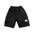 thumbnail image 1 of Fjofpr Boys Shorts Size 10-12 Black 4-14years Children's Hip Cool Five-minute Pants Middle And Large Children's Summer Workwear Pants Boys' Shorts Spring And Summer Models(4-14years), 1 of 5