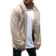 thumbnail image 1 of Fjofpr Cardigans for Men Trendy Fleece Jacket for Men with Hoodie and Zipper Men's New Style Zipper Pure-Colour Sanitary Clothes Fleece Pullover Blouse, 1 of 7
