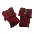 thumbnail image 1 of Fjofpr Clearance Clothes under $5.00 Women's Button Socks Boot Accessories Short Leg Warmers Knit Toppers, 1 of 2