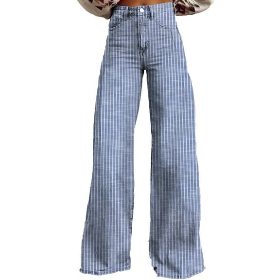 Fjofpr Clothing Straight Leg Jeans for Women Jeans for Women Plus Size Women'S Casual Straight Leg Jeans With Button Pockets