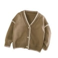 thumbnail image 1 of Fjofpr Boy Clothes Under $10 Boy Sweaters 0-3 Months Girls Knitted Cardigan Sweater V-neck Jacket Striped Long Sleeve Top, 1 of 3