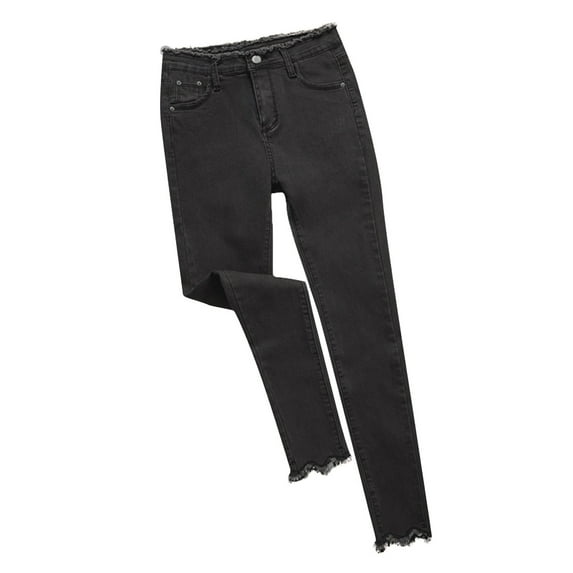 Fjofpr Sale Deal Jeans for Women Plus Size Women Fashion Winter Warm Ripped Plus Size Trousers