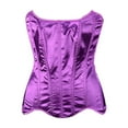 thumbnail image 1 of Fjofpr Clothes Purple Corset Tops for Women Fashion Women Style Solid Color Backless Ribbon Waist Camisole Shapewear Tops, 1 of 3