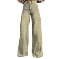 thumbnail image 1 of Fjofpr Clothes Straight Leg Jeans for Women Women Wide Leg Jeans Baggy Jeans for Women Loose Womens Jeans Trendy Fall 2024 Women'S Casual Straight Leg Jeans With Button Pockets, 1 of 3