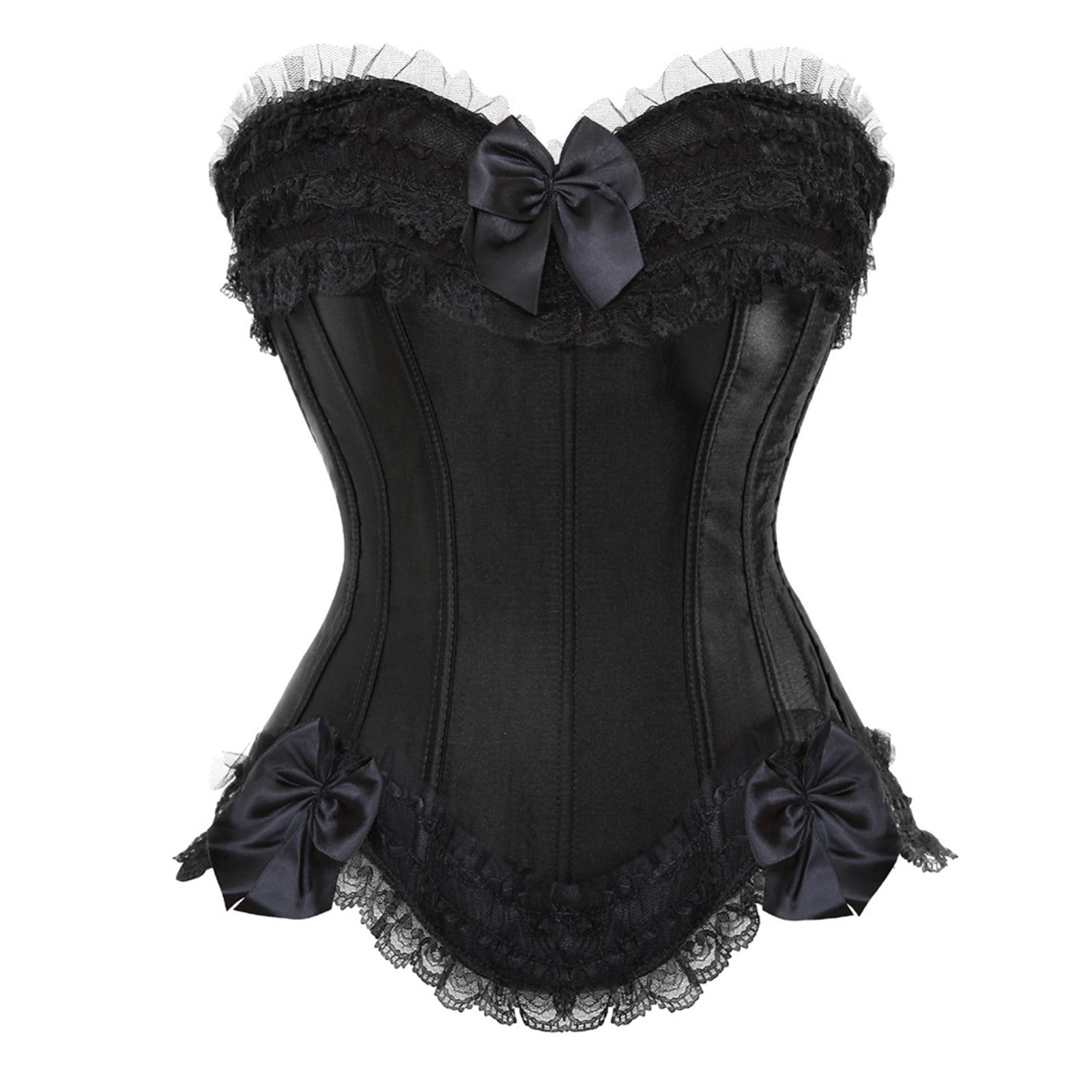 INSPIRE CHIC Women's Bustier Tops Gothic Jacquard Shoulder