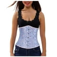 thumbnail image 1 of Fjofpr Cyber And Monday Deals Blue Corset Tops for Women Women Shapewear Cinchers Waist Trainer Underbust Corset Belt Stomach Wrap Body Shaper Workout Girdle, 1 of 5