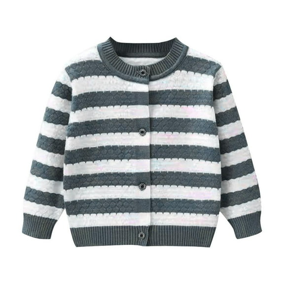 Fjofpr Girl Clothes Under $5 Girl Clothes 3T Children's Knitted Single Breasted Knitted Sweater Coat Round Neck Knitted Sweater Cardigan Loose Coat