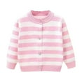 thumbnail image 1 of Fjofpr Cyber and Monday Deals Toddler Girl Clothes Clearance Under $5 Toddler Girl Clothes 3T Children's Knitted Single Breasted Knitted Sweater Coat Round Neck Knitted Sweater Cardigan Loose Coat, 1 of 2