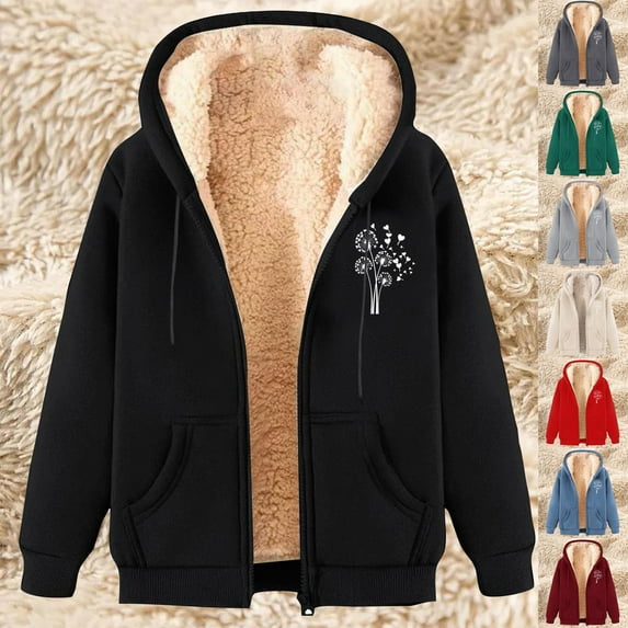 Fjofpr Essentials Hoodie Women Women's Casual Solid Color Fashionable Printed Wool Drawstring Hooded Hoodie Sports Warm Faux Coat Green XXL