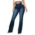 thumbnail image 1 of Fjofpr Fall Pants Womens Skinny Jeans Plus Size High Waist Jean Button Stretch Trousers Womens Pants with Pockets, 1 of 7