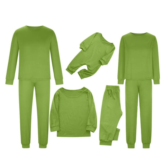 Fjofpr Family Christmas Pajamas Matching Sets Baby Christmas Striped Solid Long Sleeve Jumpsuit Family Clothes Pajamas