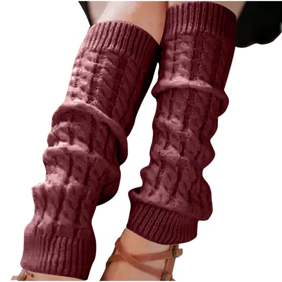 Fjofpr Fashion Women Winter Warm Leg Warmers Knite Crochet Long Socks Fashion Women Winter Warm Leg Warmers Knitted Crochet Long Socks