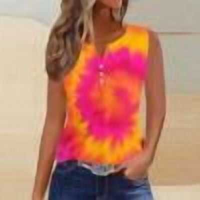 Fjofpr Fruit of The Loom Tank Tops Men Women's Printed V-neck Sports Tops For Outer Wear Bottoming Slim Sleeveless Tops Multicolor S