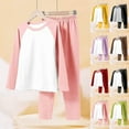 thumbnail image 1 of Fjofpr Girls Clothes Sets Boys Clothes Sets Children's Round Neck Long Sleeved Top Elastic Waisted Pants Mid Size Children's Home Suit Set Green 5 Years, 1 of 4