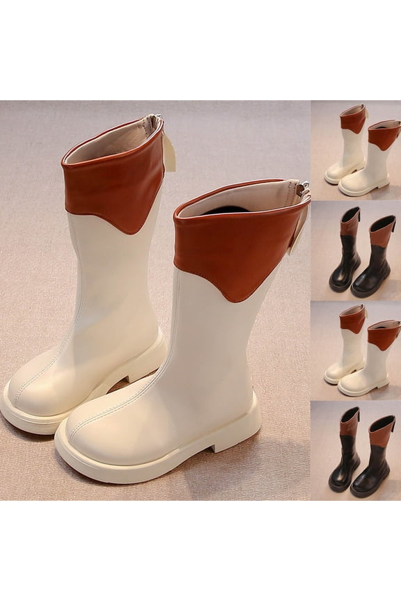 Girls Shoes Big Girls Boots Size 1 Leather Girls Winter Boots Girls' Boots Children's Shoes Winter Children's Mid Top Boots High Top Princess Girls' Boots Long Boots 9 Years