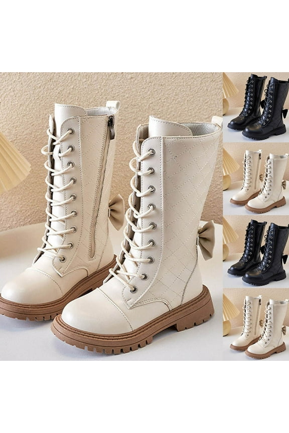 Girls Shoes Big Girls Boots Size 1 Leather Girls Winter Boots Girls' Boots Children's Shoes Winter Children's Mid Top Boots High Top Princess Girls' Boots Long Boots 9 Years